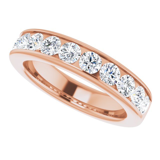 One Carat Channel Set Moissanite Ring