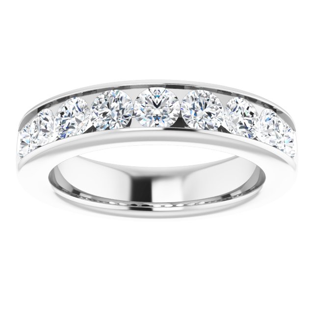One and 1/2 Carat Channel Set Moissanite Ring