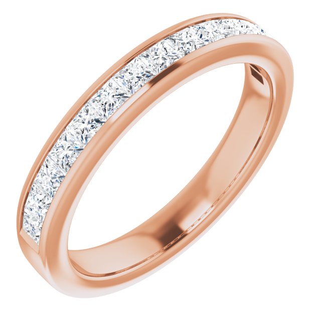 3/4 Carat Princess Cut LG Diamond Channel Set Ring