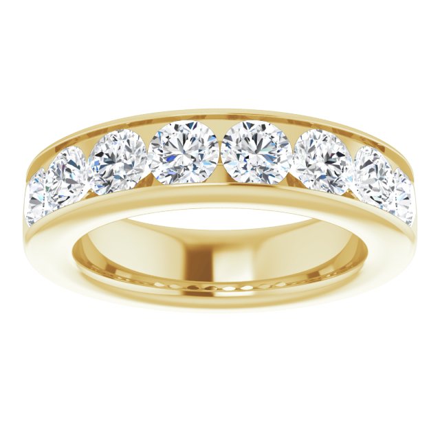 Two Carat Channel Set Moissanite Ring