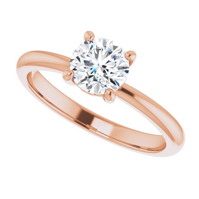 3/4ct Round Brilliant Moissanite Solitaire Ring