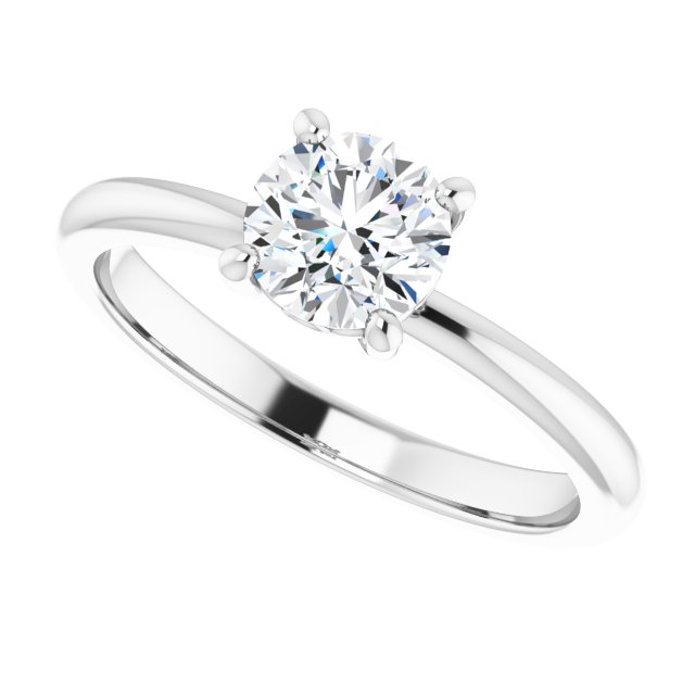 3/4ct Round Brilliant Moissanite Solitaire Ring