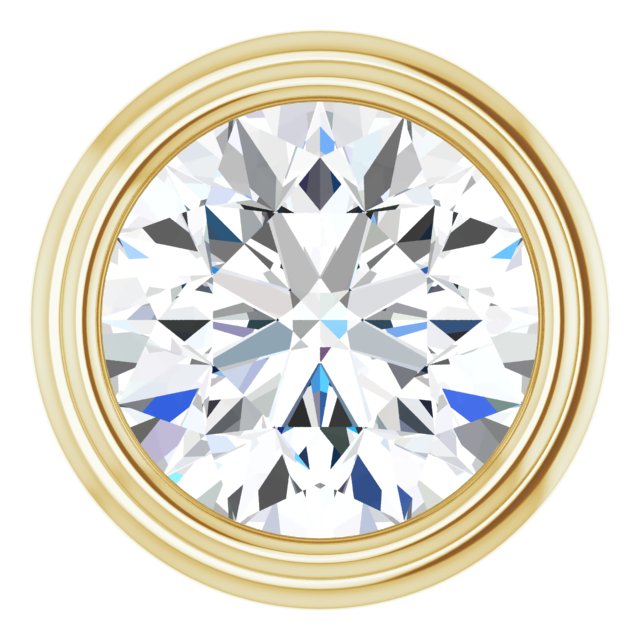 Half Carat Bezel Set Moissanite Pendant