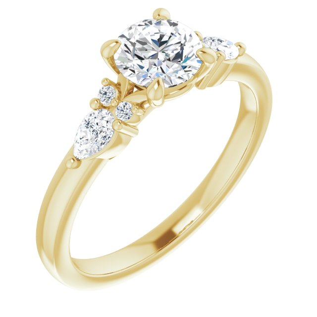 Nature-Inspired Moissanite & LG Diamond Ring