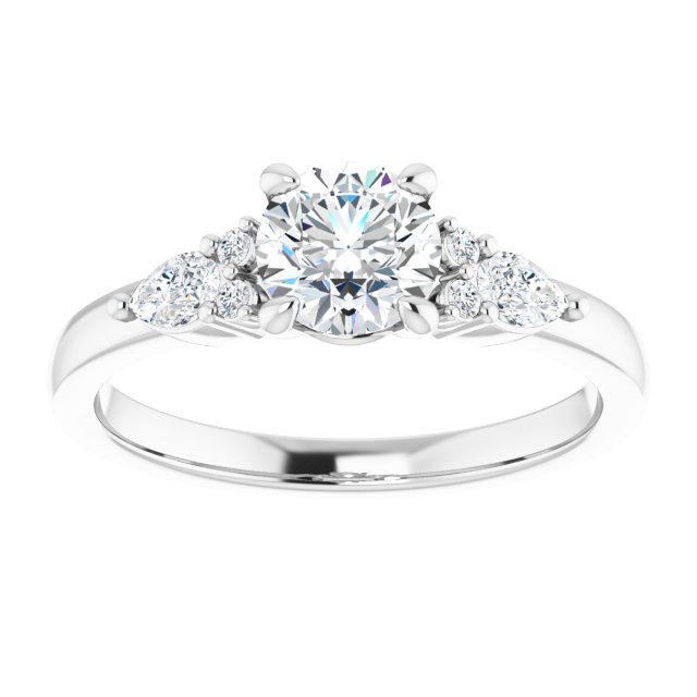 Nature-Inspired Moissanite & LG Diamond Ring