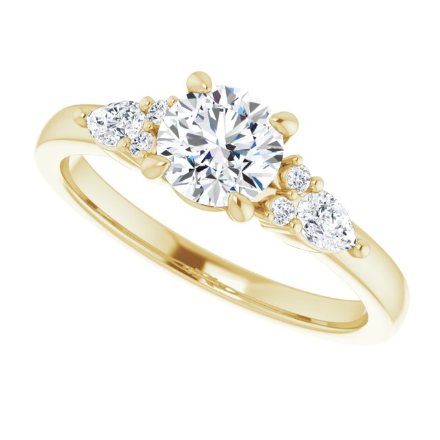 Nature-Inspired Moissanite & LG Diamond Ring