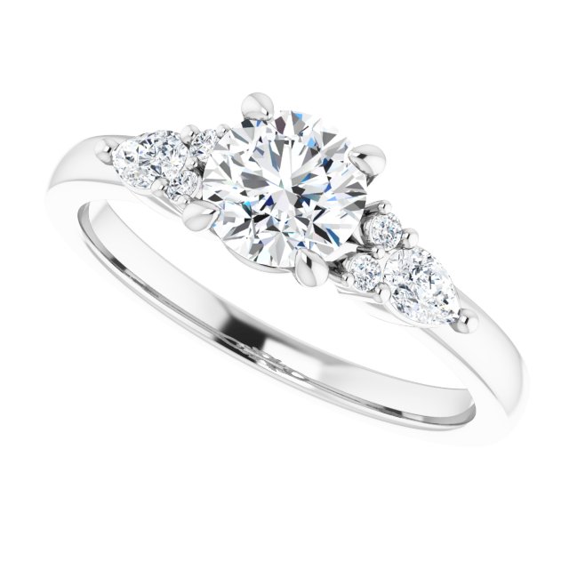 Nature-Inspired Moissanite & LG Diamond Ring