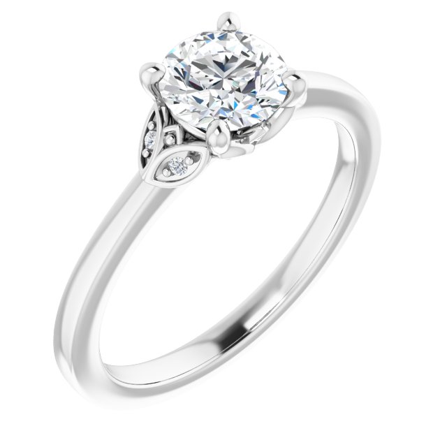 3/4ct Round Brilliant Moissanite Ring