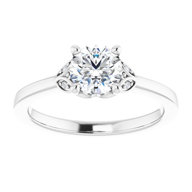 3/4ct Round Brilliant Moissanite Ring