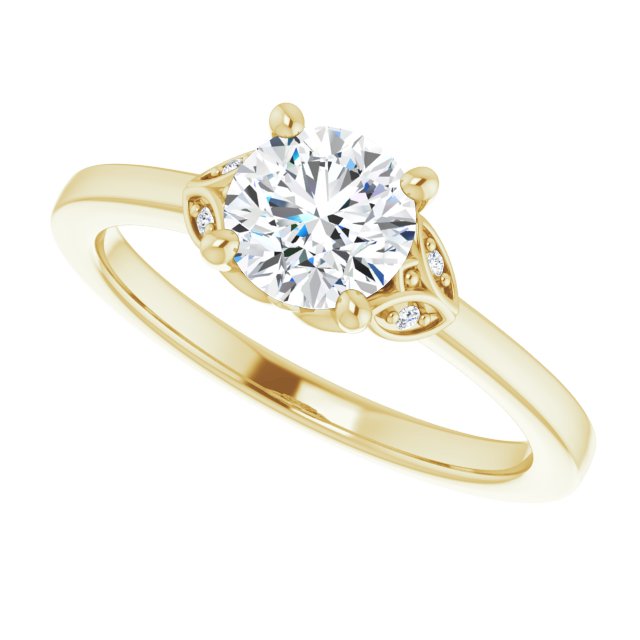 3/4ct Round Brilliant Moissanite Ring