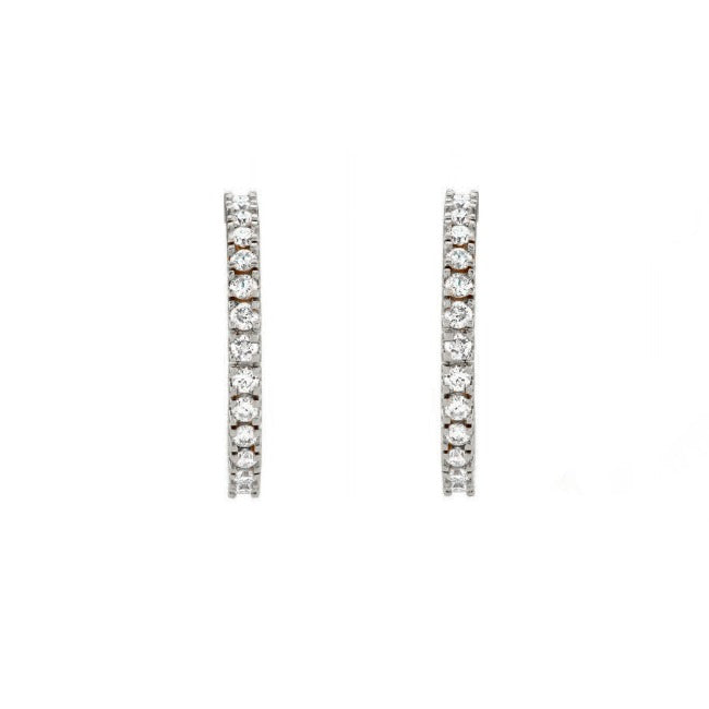 Rose Gold Lab Grown Diamond Inside Out Hoops-1