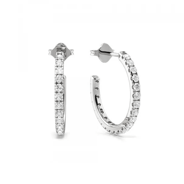 Moissanite earrings hoops deals