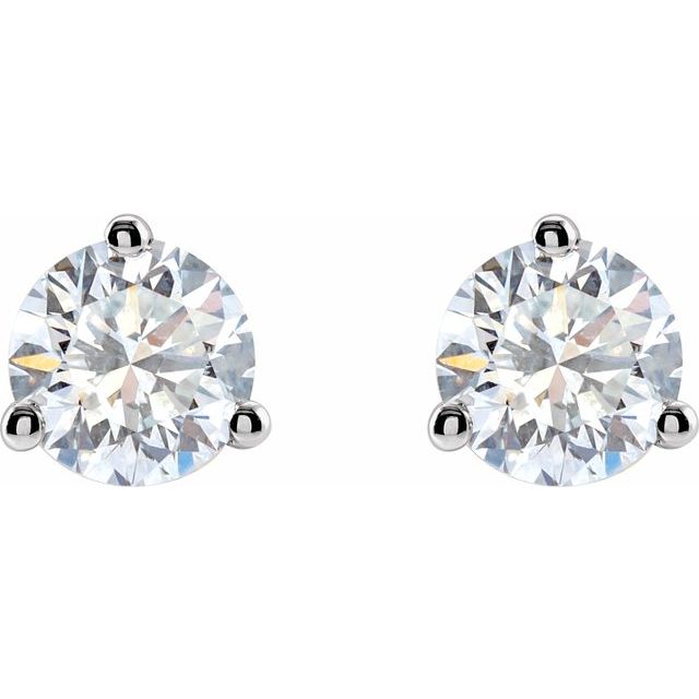 One Carat CTW Round Brilliant Moissanite Studs