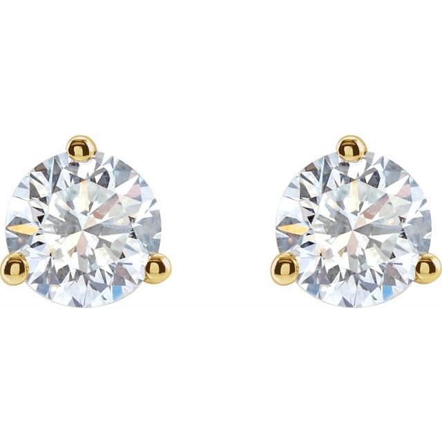 One Carat CTW Round Brilliant Moissanite Studs