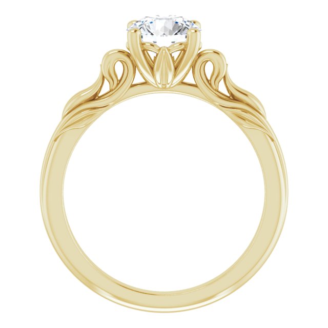 One Carat Nature Inspired Vintage Solitaire Ring