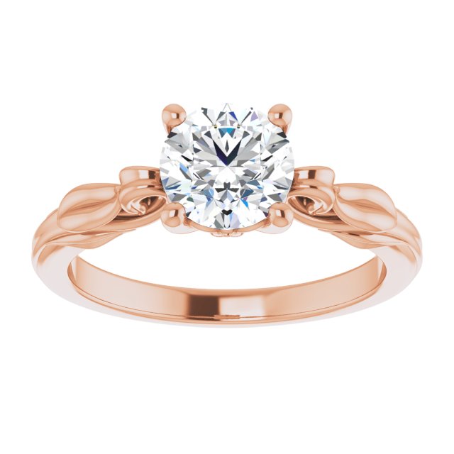 One Carat Nature Inspired Vintage Solitaire Ring