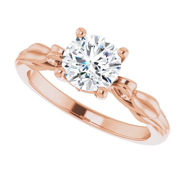 One Carat Nature Inspired Vintage Solitaire Ring