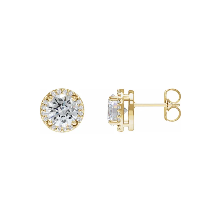 0.62ct Cluster Moissanite Studs